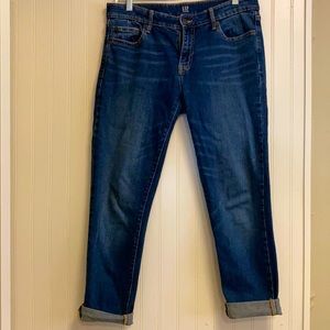 Gap dark blue girlfriend jeans